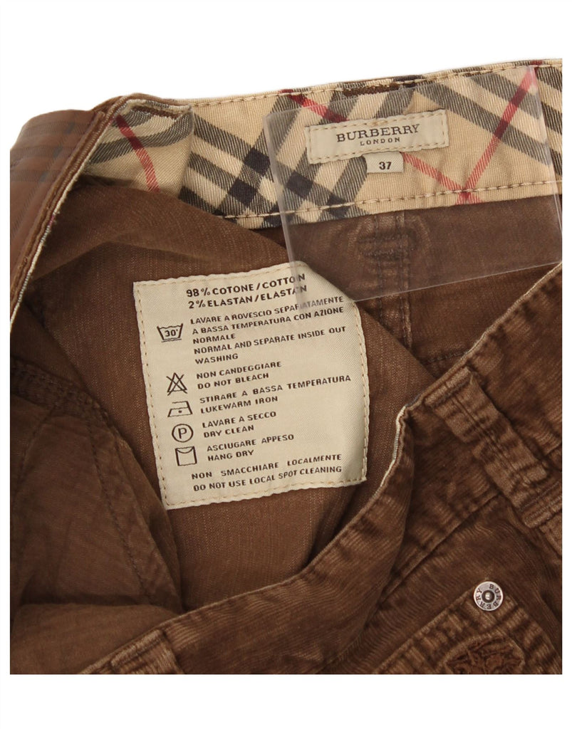 BURBERRY Mens Straight Corduroy Trousers W37 L32 Brown Cotton Vintage Burberry and Second-Hand Burberry from Messina Hembry 