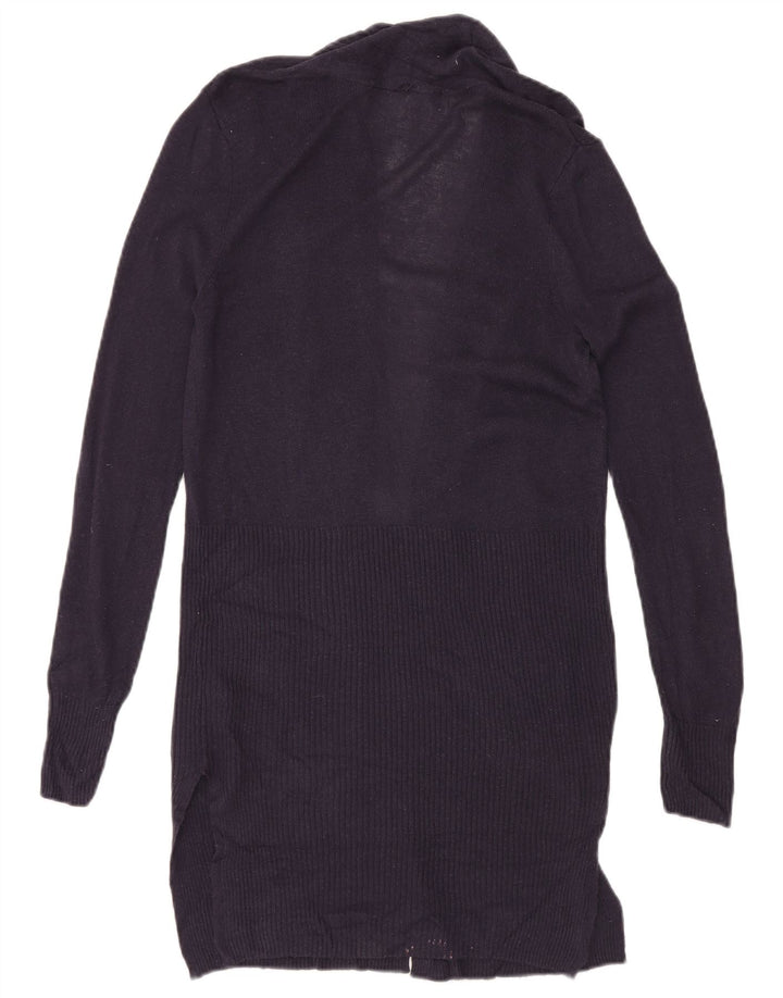 MARKS & SPENCER Womens Longline Cardigan Sweater UK 10 Small Navy Blue