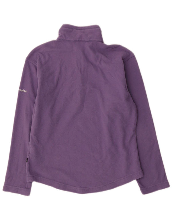 Berghaus Womens Zip Neck Fleece Jumper UK 10 Small Purple Polyester