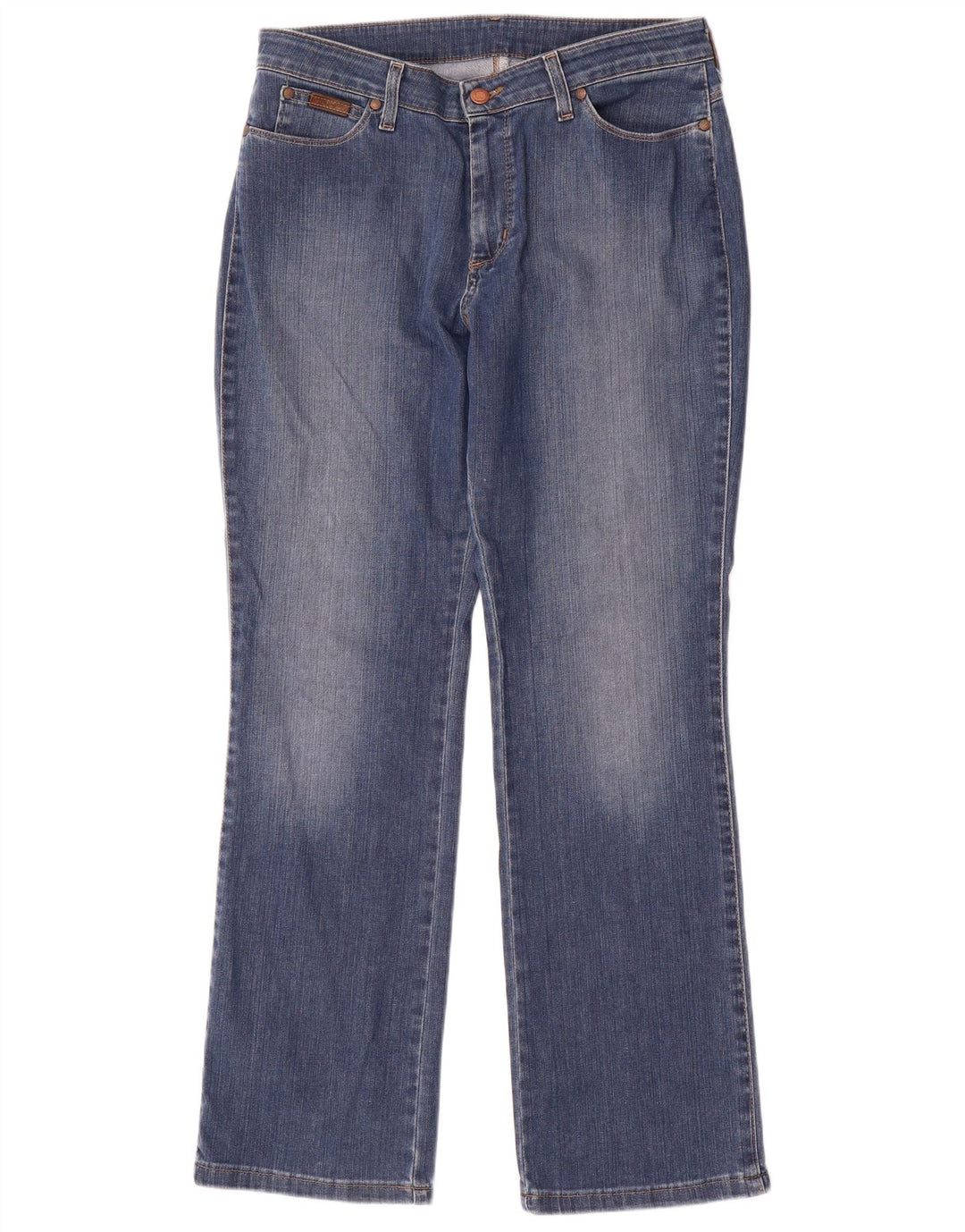 Wrangler Womens Curvy Bootcut Jeans W32 L30 Blue Cotton