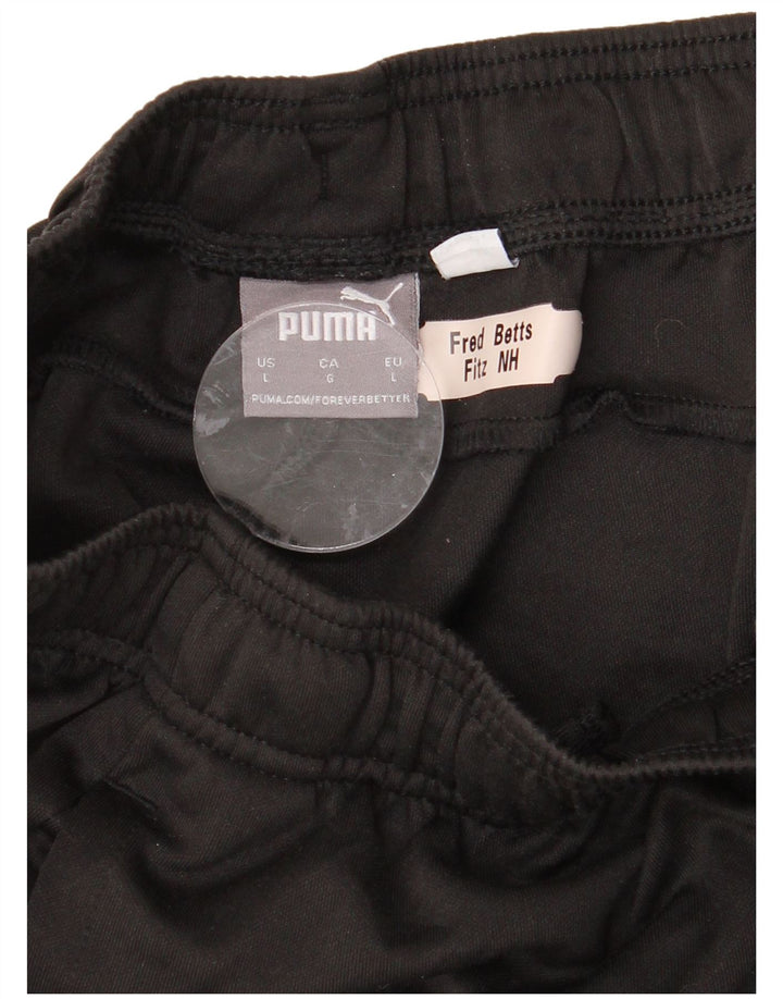 PUMA Mens Tracksuit Trousers Large  Black Polyester
