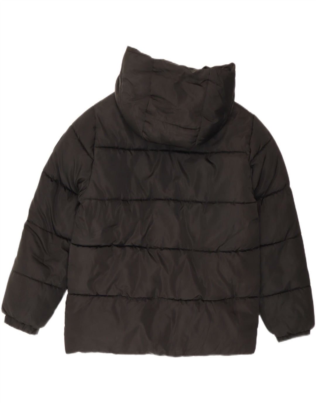 Diadora Boys Hooded Padded Jacket 9-10 Years Black Polyester
