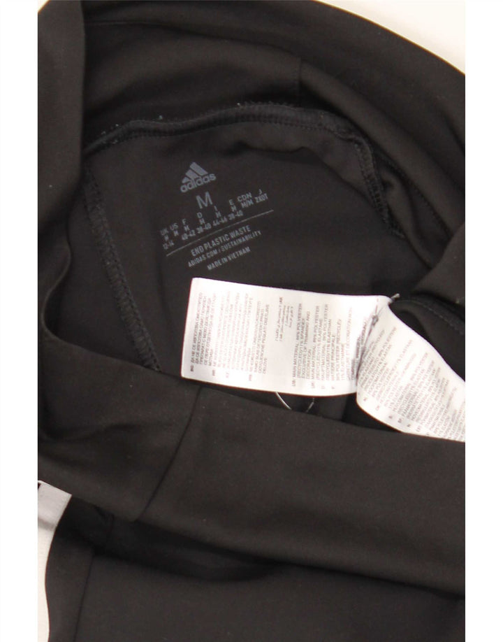Adidas Womens Crop Leggings UK 12/14 Medium Black Polyester