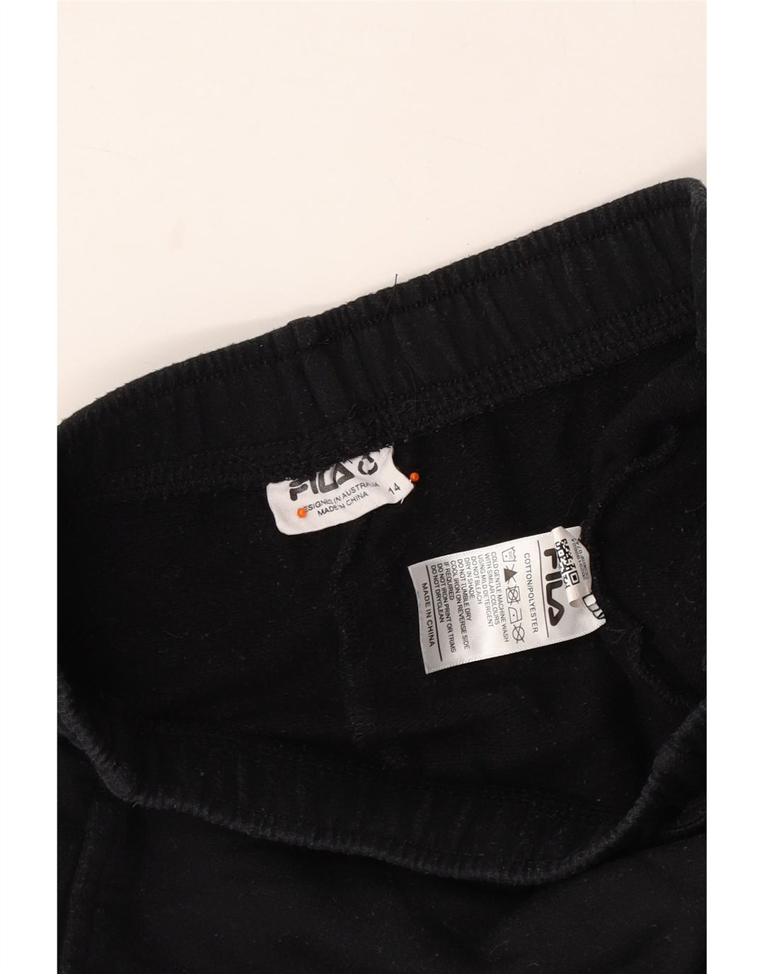 FILA Girls Graphic Cargo Tracksuit Trousers Joggers 13-14 Years Black