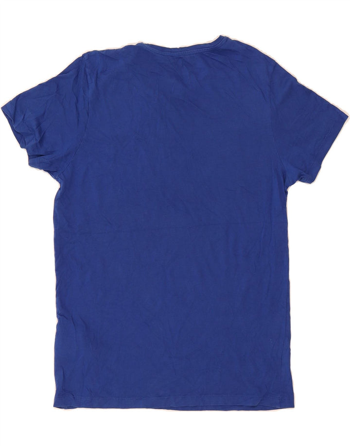 JACK & JONES Mens Graphic T-Shirt Top Medium Blue Cotton Vintage Jack & Jones and Second-Hand Jack & Jones from Messina Hembry 