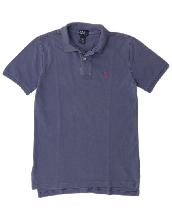 POLO RALPH LAUREN Boys Polo Shirt 10-11 Years Medium  Navy Blue Cotton