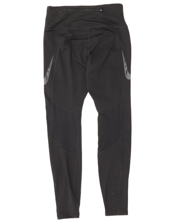 Nike Womens Dri Fit Leggings UK 8 Small Black Colourblock Polyester