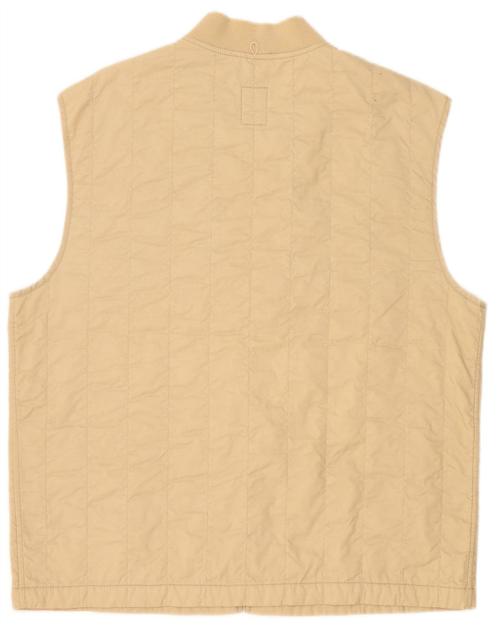 Fay Mens Padded Gilet UK 42 XL Beige Polyamide