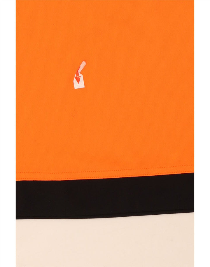 Adidas Mens Climalite T-Shirt Top Medium Orange Colourblock