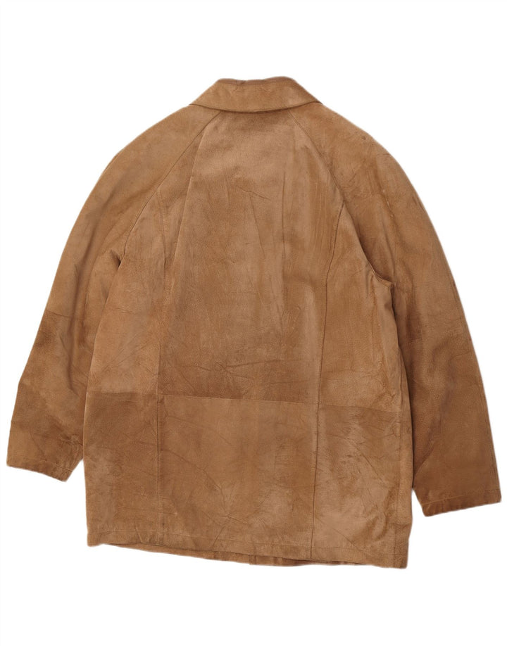 Torras Mens Suede Windbreaker Jacket IT 50 Large Brown