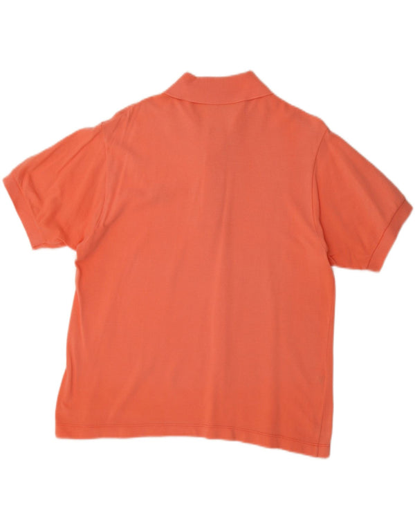 Lacoste Mens Polo Shirt Size 4 Medium Orange Cotton