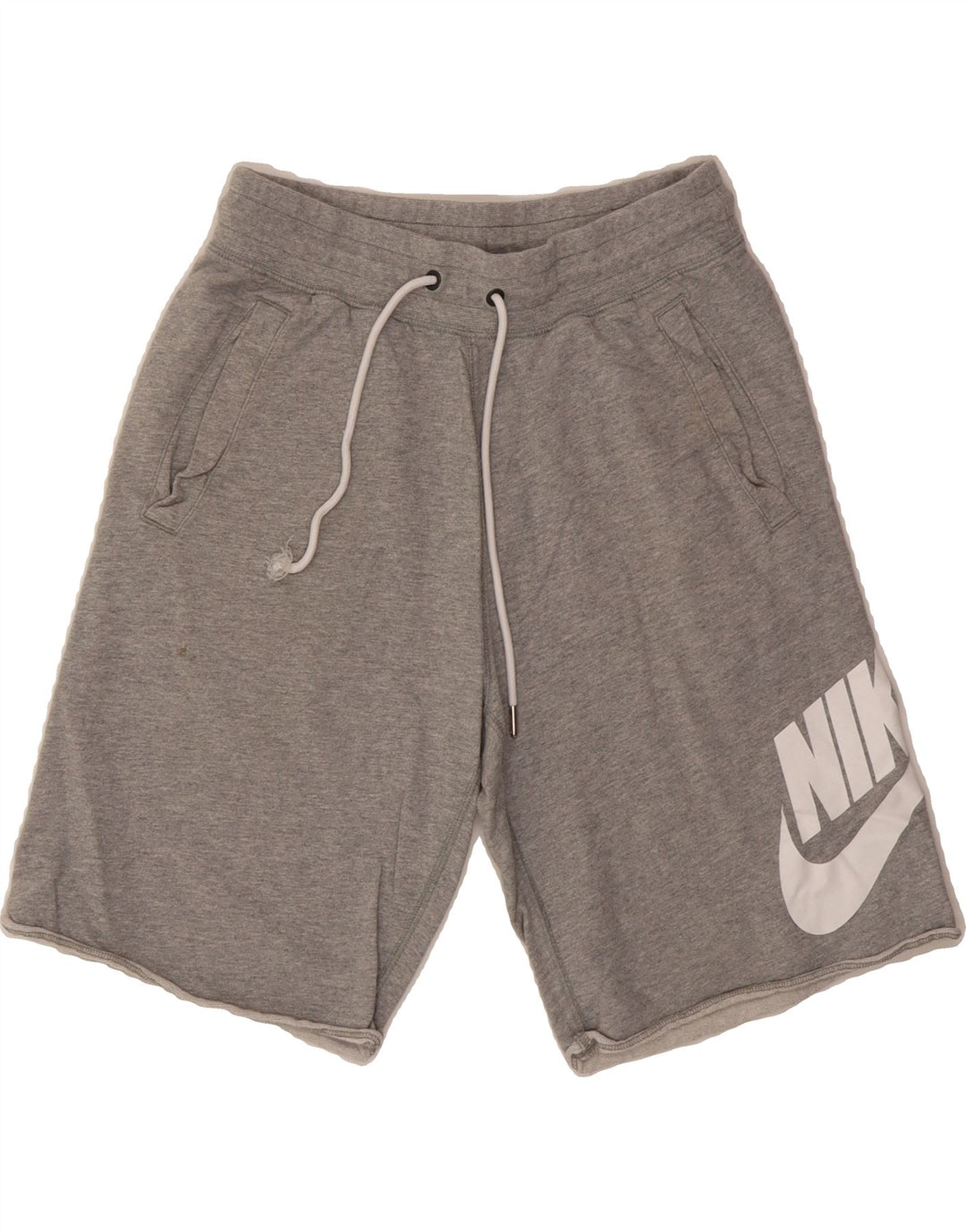 NIKE Mens Graphic Sport Shorts Small  Grey Cotton Vintage Nike and Second-Hand Nike from Messina Hembry 