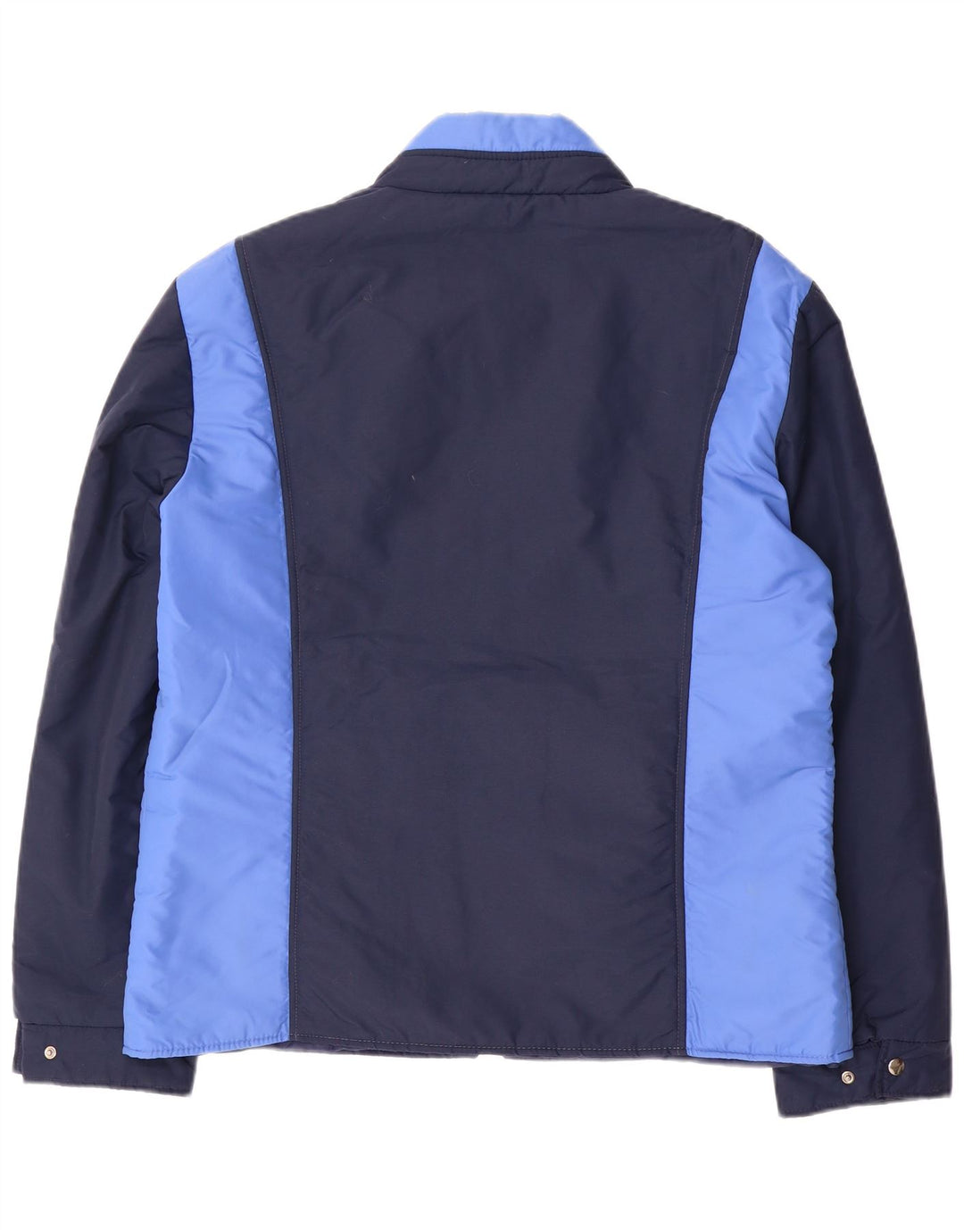 Vintage Mens Windbreaker Jacket UK 40 Large Navy Blue Colourblock Polyamide