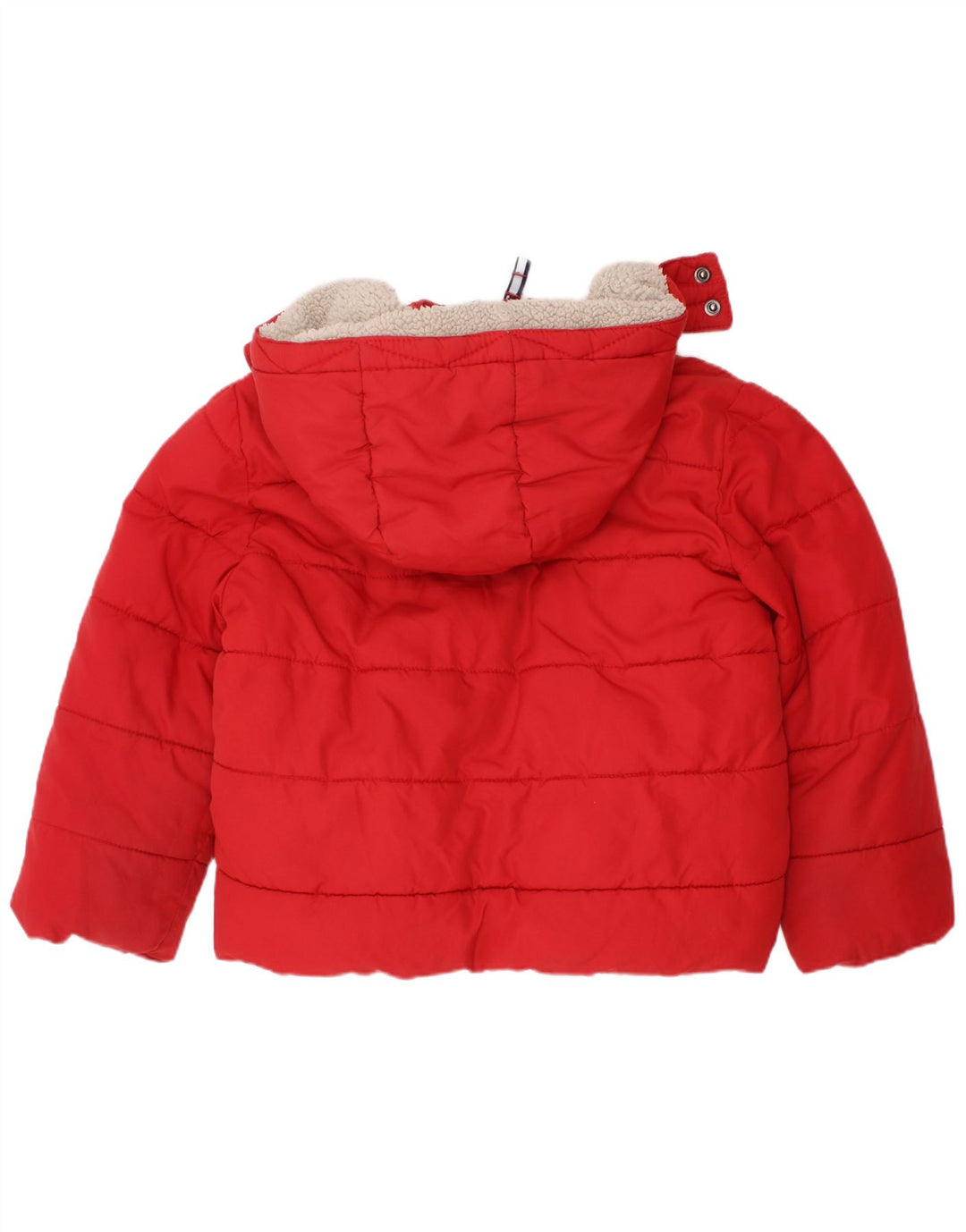 Boden Boys Hooded Padded Jacket 3-4 Years Red Polyester