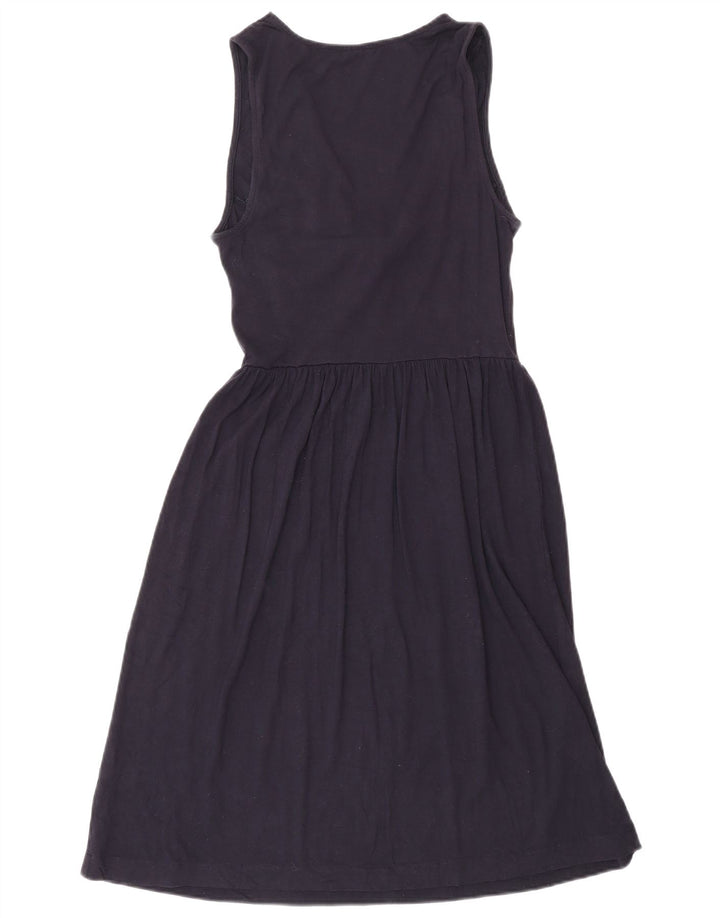 J. Crew Womens Sleeveless Basic Dress UK 10 Small Navy Blue Rayon