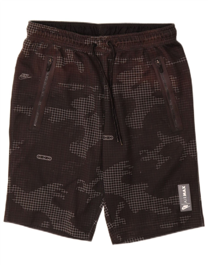 Nike Mens Sport Shorts Medium W32 L10 Black Camouflage Polyester