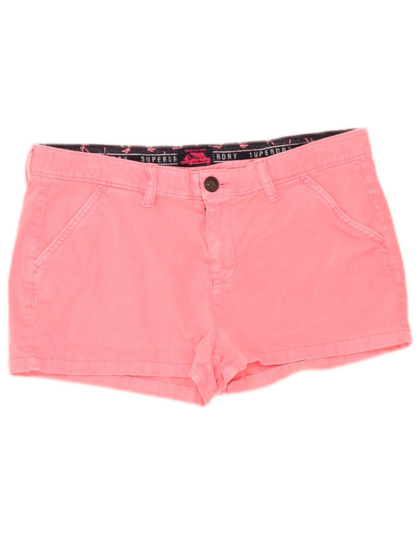 Superdry Womens Hot Pants W34 Large Pink Cotton