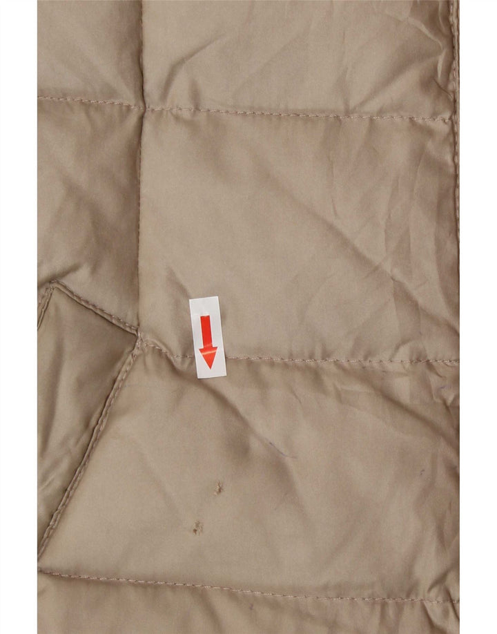 Zara Womens Padded Jacket UK 12 Medium Beige Polyester