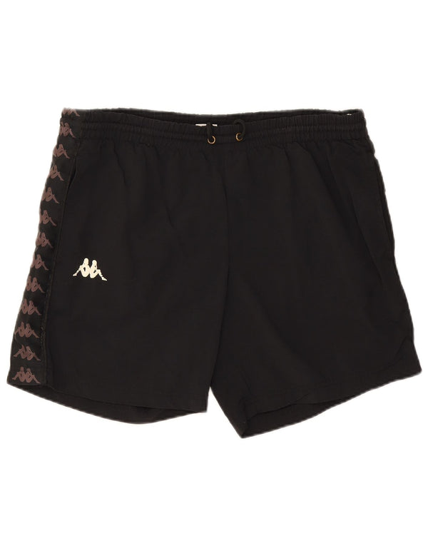 Kappa Mens Graphic Sport Shorts Medium Black
