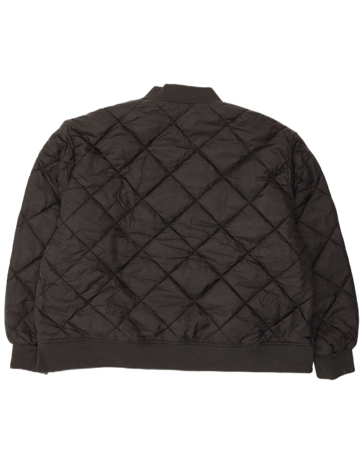 DICKIES Mens Quilted Jacket UK 48 4XL Black Nylon