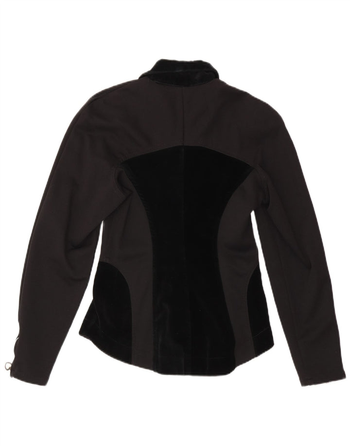 Maille Womens Blouson Jacket UK 8 Small Black Colourblock Nylon