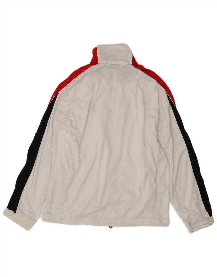 Lotto Mens Tracksuit Top Jacket Large White Colourblock Polyester
