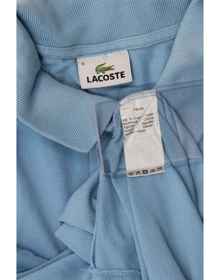 LACOSTE Mens Polo Shirt Size 6 XL Blue Cotton