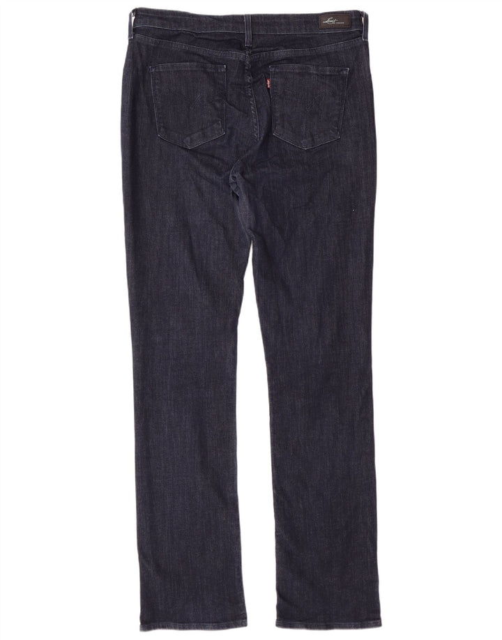 LEVI'S Womens Slim Jeans W32 L34 Navy Blue Cotton