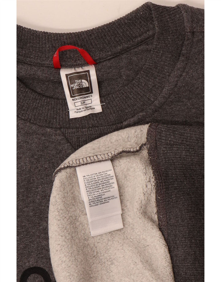 The North Face Mens Graphic Sweatshirt Jumper Small Grey Cotton
