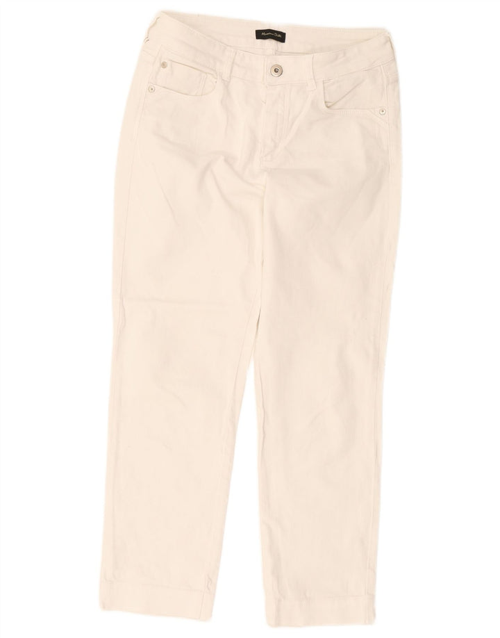 Massimo Dutti Womens Cropped Jeans EU 38 Small W28 L25 White