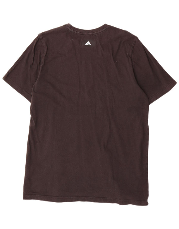 ADIDAS Mens Graphic T-Shirt Top Large Black Cotton