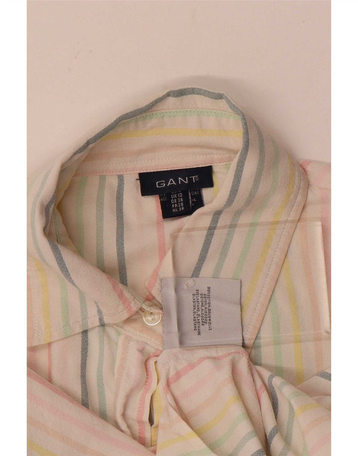 Gant Womens Oversized Shirt UK 10 Small Multicoloured Pinstripe Cotton