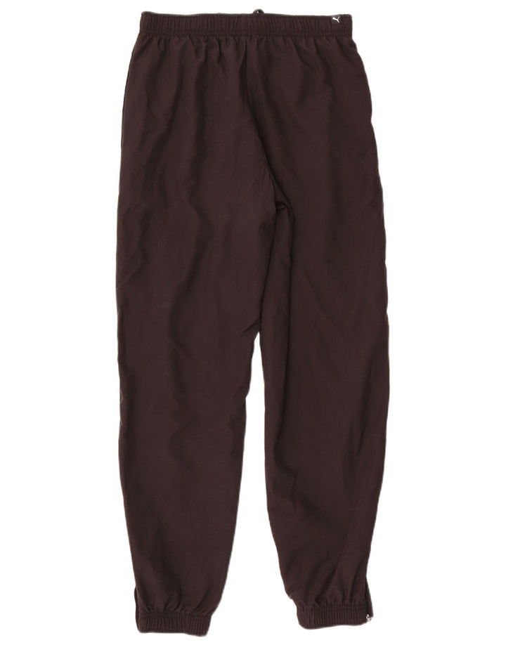 PUMA Boys Graphic Tracksuit Trousers Joggers 13-14 Years Black Polyester