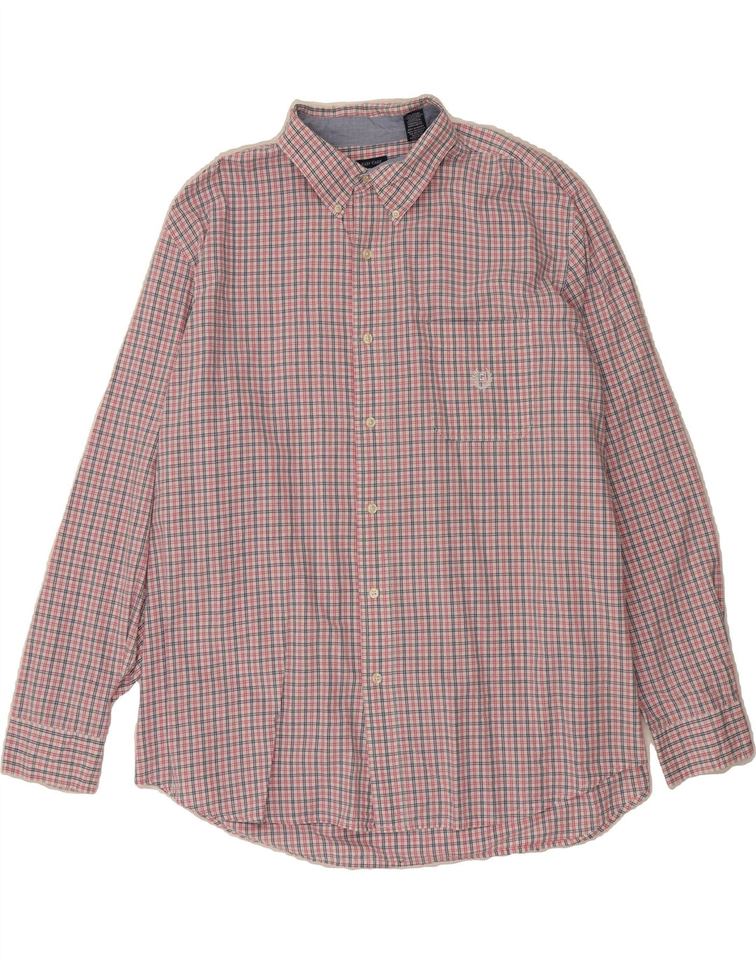 CHAPS Mens Easy Care Shirt 2XL Red Check Cotton Vintage Chaps and Second-Hand Chaps from Messina Hembry 
