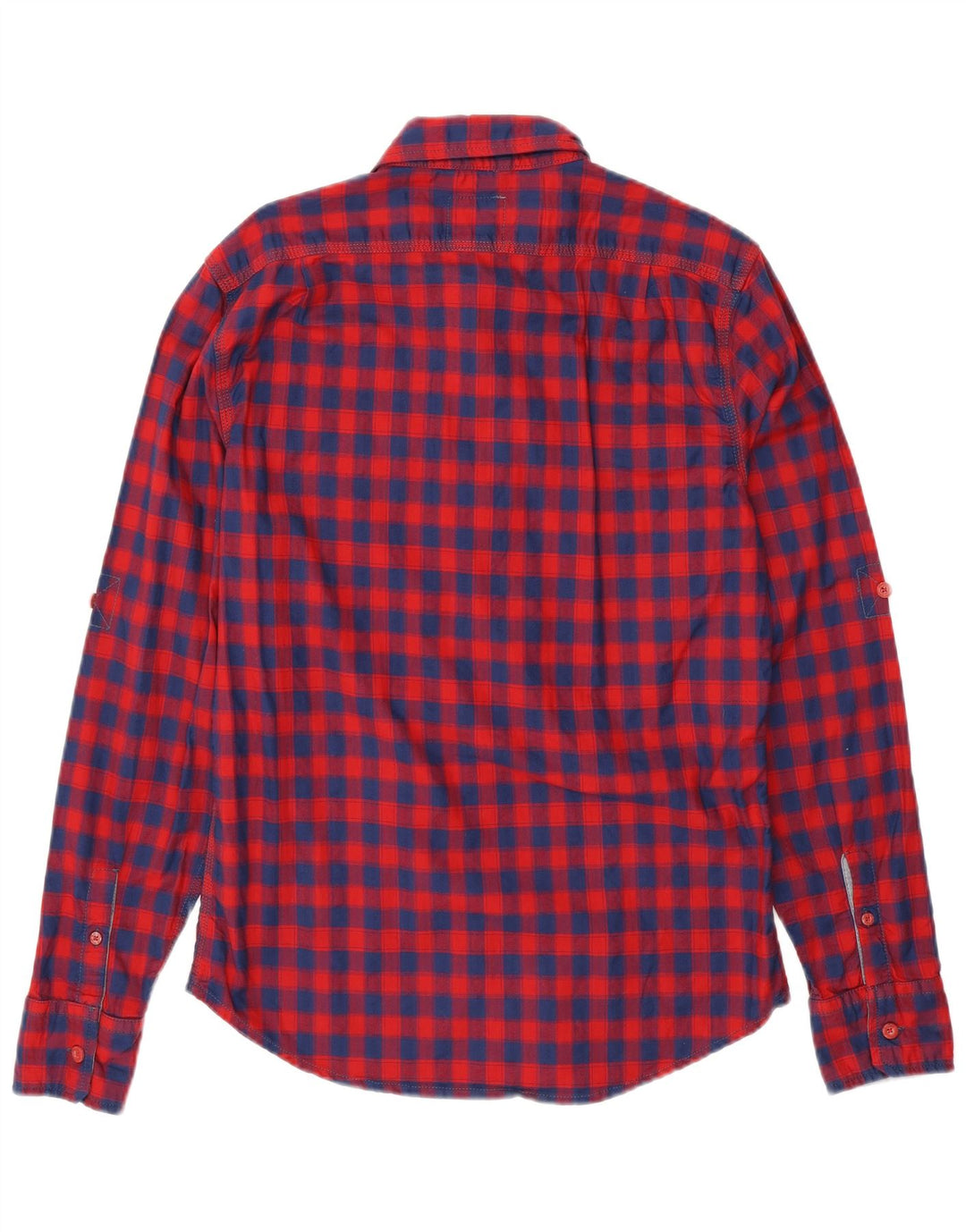 SUPERDRY Mens Flannel Shirt Large Red Check Cotton