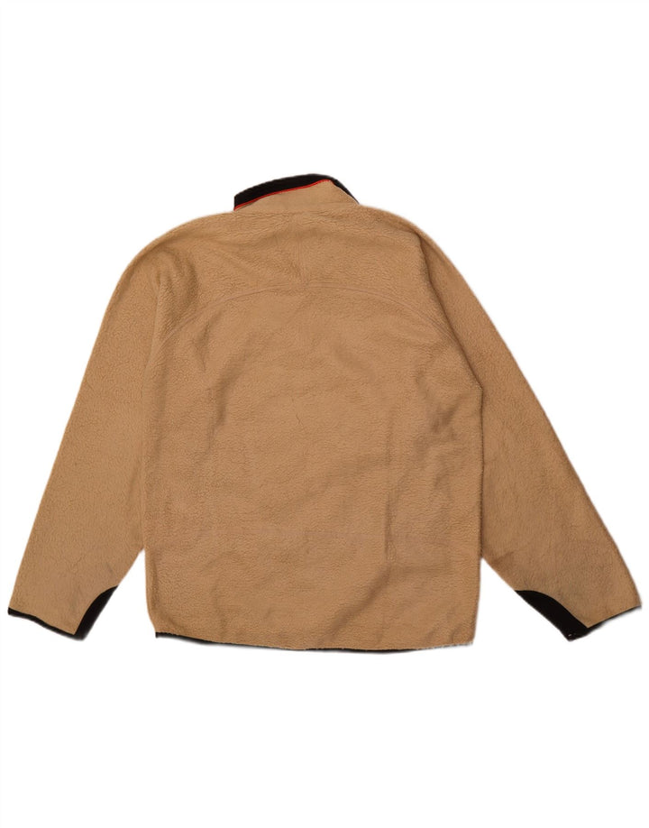 Fila Mens Fleece Jacket UK 36 Small Beige Colourblock Polyester