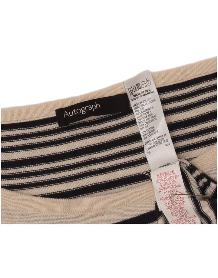Marks & Spencer Womens Boat Neck Jumper Sweater UK 14 Medium Black