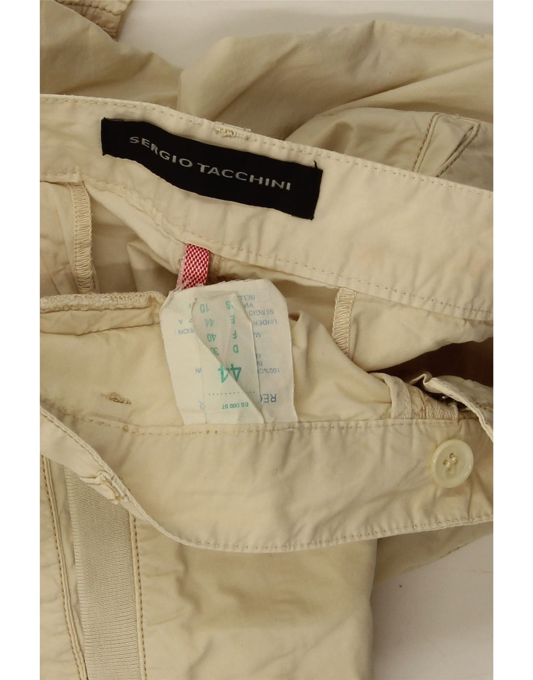 SERGIO TACCHINI Womens Chino Shorts EU 44 XL W36 Beige Cotton