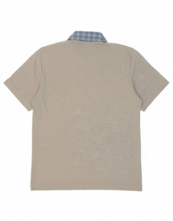 HENRY COTTONS Mens Polo Shirt Large Grey Cotton Vintage Henry Cottons and Second-Hand Henry Cottons from Messina Hembry 