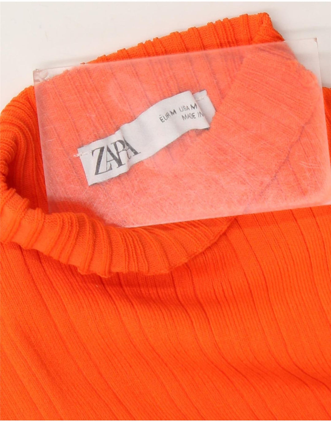 ZARA Womens One Shoulder Bodysuit UK 12 Medium Orange Nylon