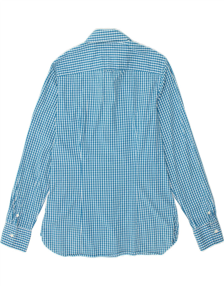 TOMMY HILFIGER Womens Stretch Shirt US 10 Large Blue Gingham Cotton Vintage Tommy Hilfiger and Second-Hand Tommy Hilfiger from Messina Hembry 