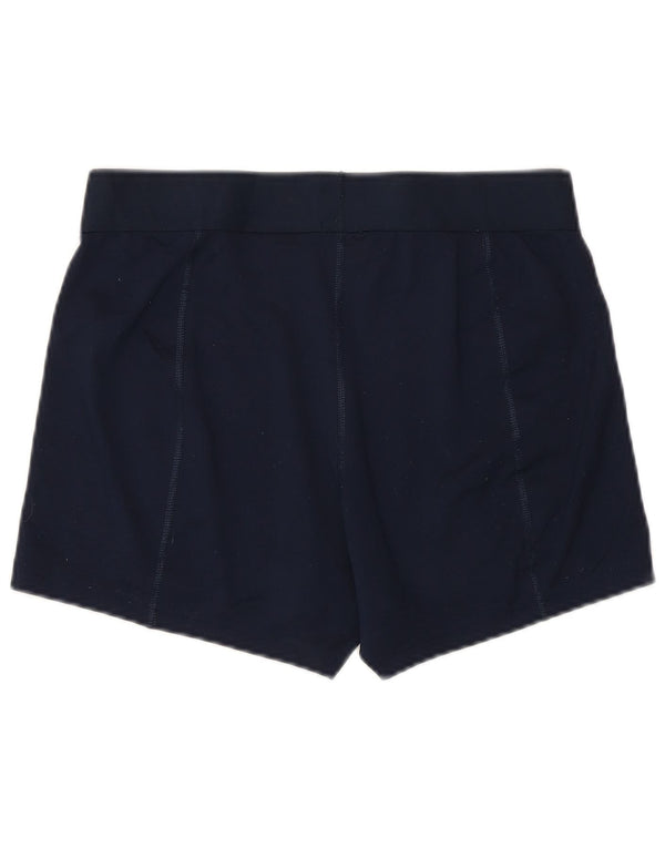 NIKE Womens Dri Fit Sport Shorts UK 14 Large  Navy Blue Polyester