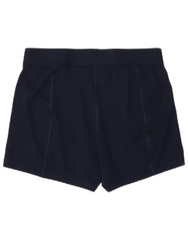 NIKE Womens Dri Fit Sport Shorts UK 14 Large  Navy Blue Polyester