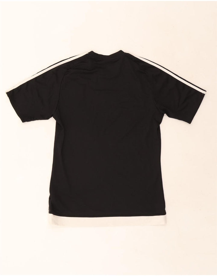 Adidas Mens Climalite T-Shirt Top Small Black Colourblock Polyester