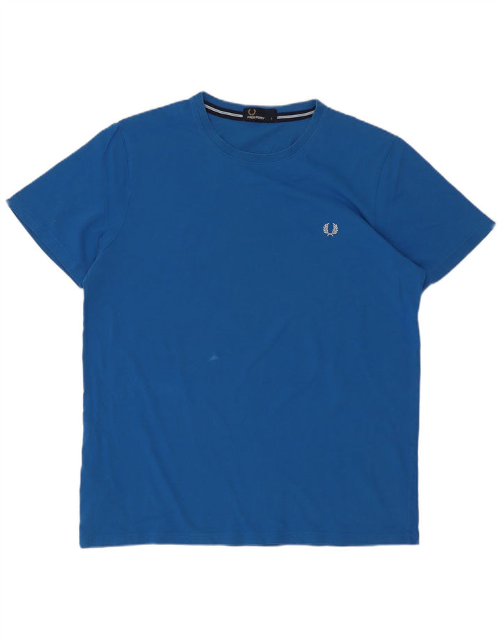 Fred Perry Mens T-Shirt Top Large Blue