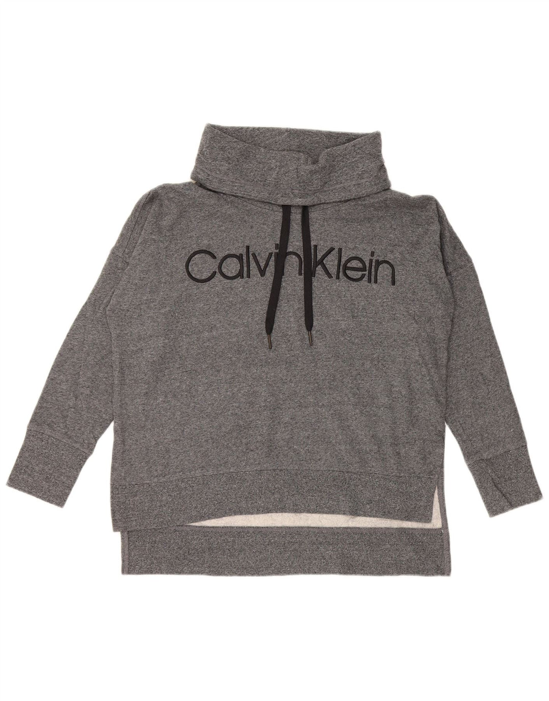 CALVIN KLEIN Womens Oversized Graphic Sweatshirt Jumper UK 14 Medium Grey