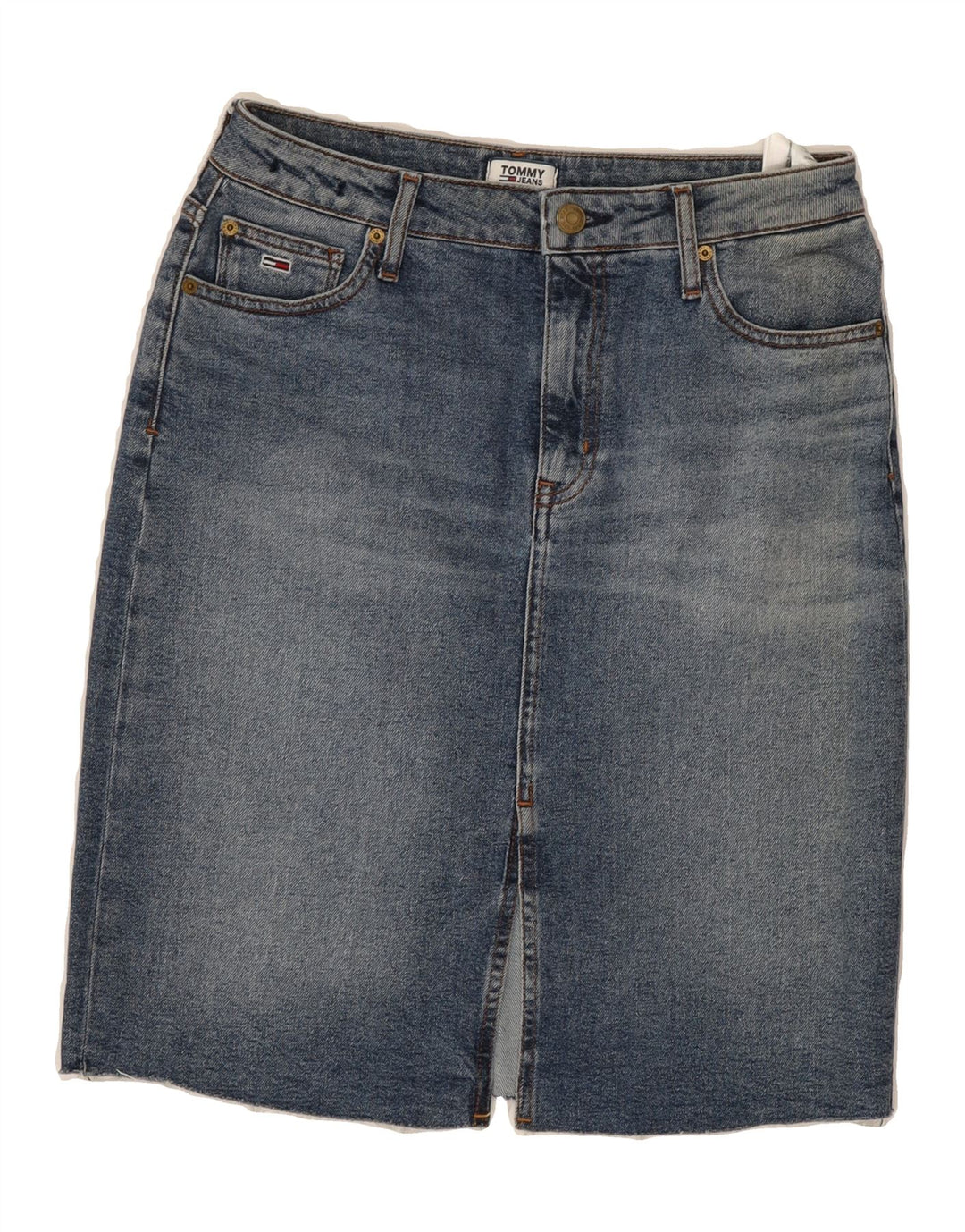 TOMMY HILFIGER Womens Denim Skirt W28 Medium  Blue Cotton Vintage Tommy Hilfiger and Second-Hand Tommy Hilfiger from Messina Hembry 