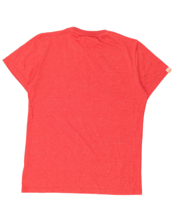 Superdry Mens Graphic T-Shirt Top Large Red Polyester