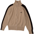 Puma Mens Cardigan Sweater Large Beige Colourblock