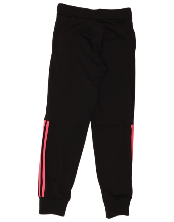 Adidas Girls Tracksuit Trousers Joggers 14-15 Years Black Polyester